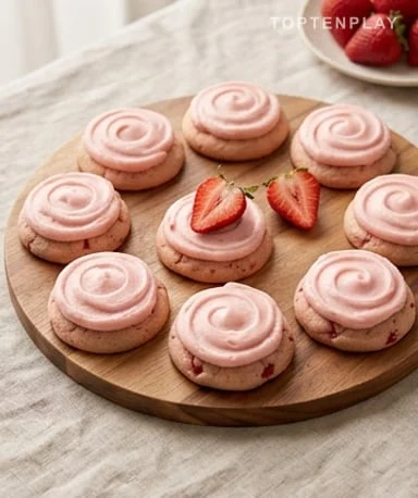 Cookies Fraises Moelleux au Cream Cheese (Sans Colorant)