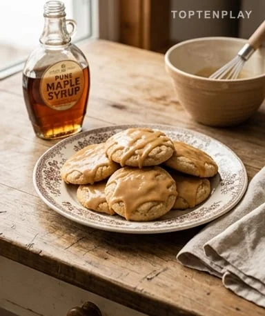 Soft Maple Cookies with Homemade Icing