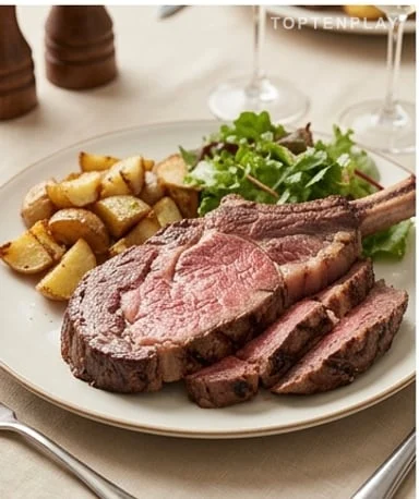 Côte de boeuf grillée au thym et romarin