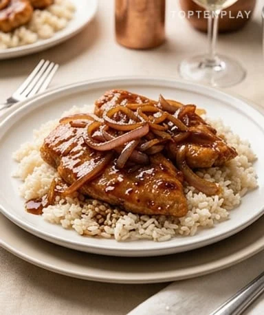 General Tso Truthahnkoteletts aus der Pfanne