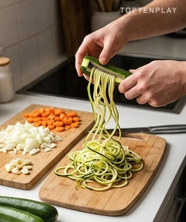Préparer les courgetti