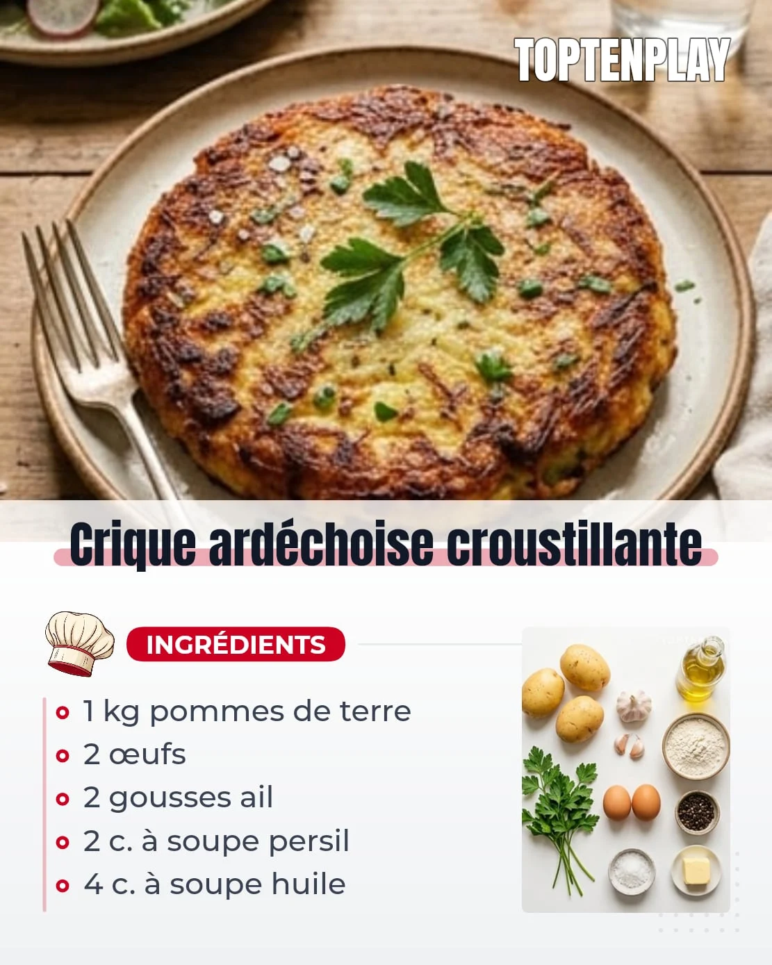 Crique ardéchoise croustillante