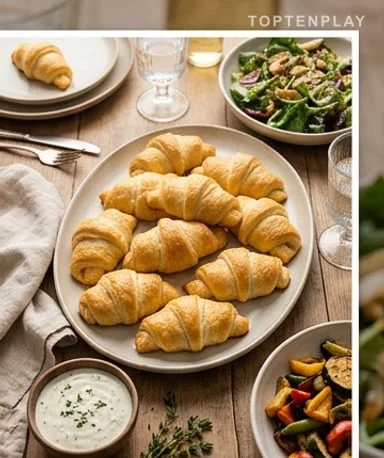 Croissants salés au poulet et mozzarella