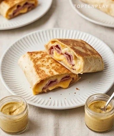 Croque-wrap cheddar & bacon de dinde : croustillant dehors, fondu dedans en 20 minutes