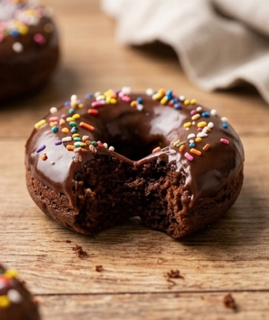 Donuts Glacés au Chocolat Cuits au Four