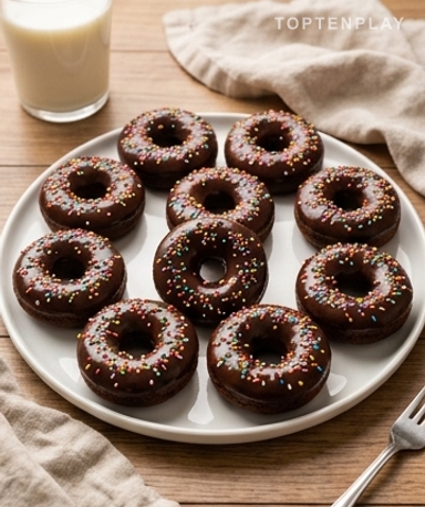 Donuts Glacés au Chocolat Cuits au Four — Moelleux, Pas Frits