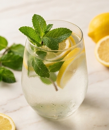 Eau détox menthe citron