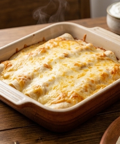 Enchiladas au Poulet et Sauce Crème Fraîche Maison