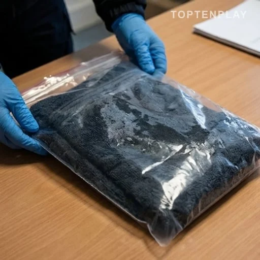 Une serviette serrée autour du cou