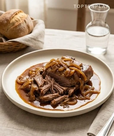 Épaule de veau braisée à l'oignon