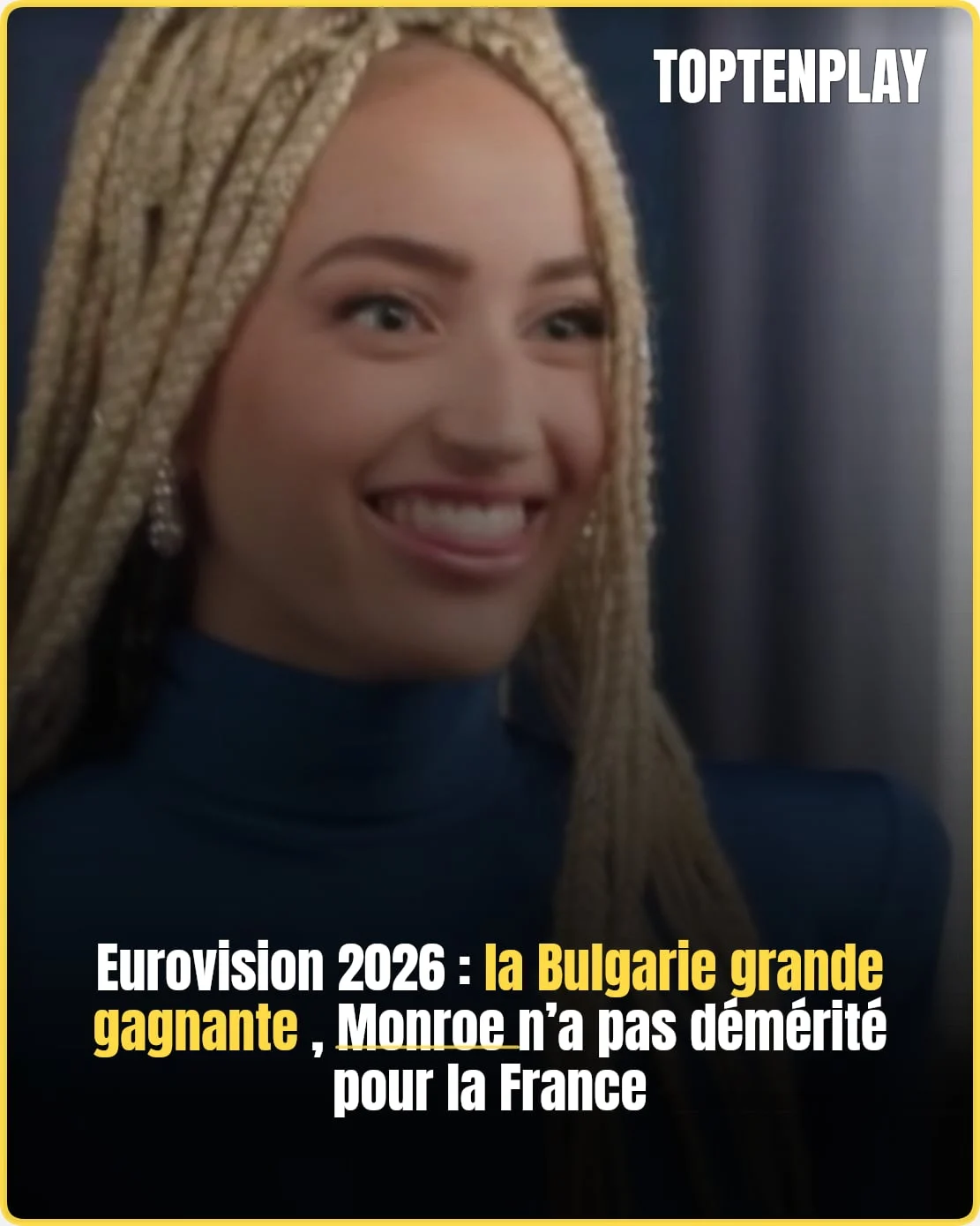 La Bulgarie remporte l'Eurovision 2026, Monroe peine à atteindre le Top 10. 🌟 👉 https://l.telestar.fr/918