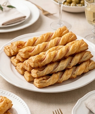 Feuilletés torsadés jambon-fromage : l'apéro qui disparaît en 5 minutes