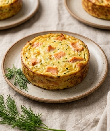 Flan de courgettes au saumon fumé