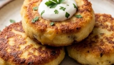 Galettes de pommes de terre farcies au bœuf et fromage fondu