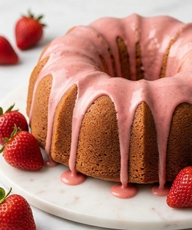 Gâteau Bundt Fraises & Cream Cheese
