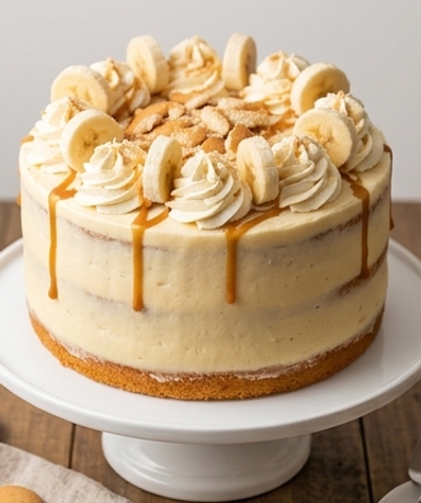 Gâteau crémeux au banana pudding