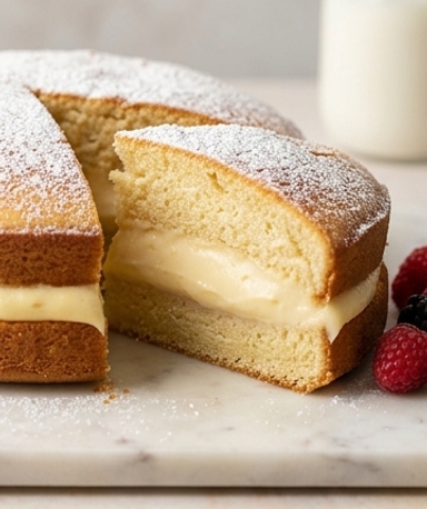 Gâteau fourré à la crème de lait maison