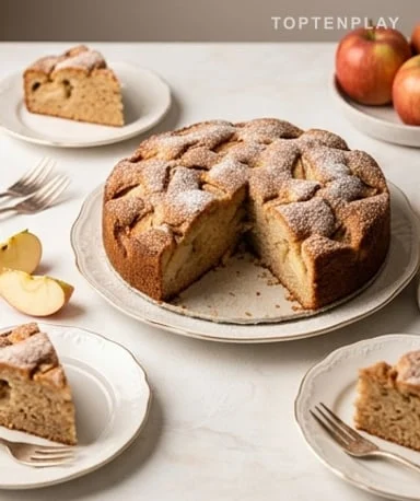 Gâteau moelleux aux pommes et à la cannelle