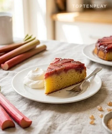 Gâteau Renversé à la Rhubarbe