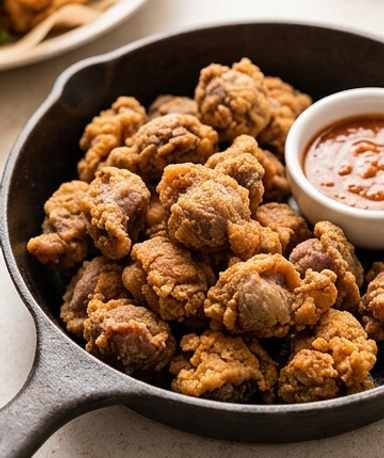 Gésiers de poulet frits croustillants
