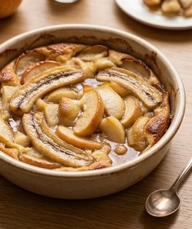 gratin-de-fruits-pomme-poire-et-banane cover