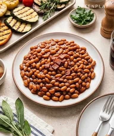 Haricots blancs au root beer et sauce barbecue