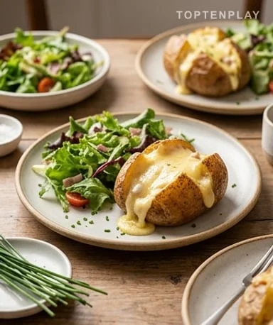 Jacket potatoes au jambon de dinde et fromage à raclette