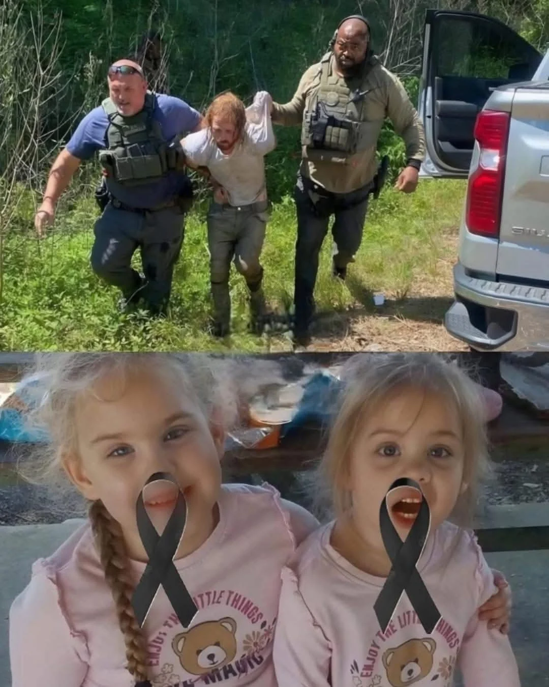 Triste nouvelle : les deux fillettes ont été retrouvées par la police recroquevillées dans une...😱 😳👇Voir plus