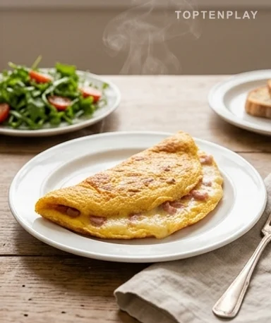 L'omelette jambon-fromage parfaite : moelleuse, fondante, prête en 10 minutes