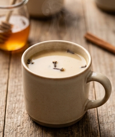 Lait d'amande chaud aux clous de girofle
