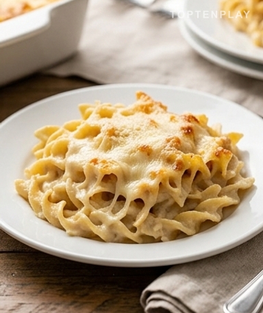 Le Gratin de Nouilles Ail-Parmesan Crémeux Prêt en 30 Minutes
