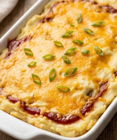 Gratin Meatloaf : Boeuf Haché, Purée Maison et Cheddar Fondu