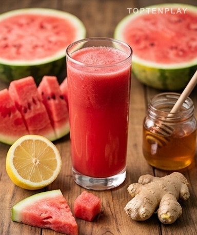 Le Jus du Guerrier Africain : Pastèque, Gingembre et Citron pour une Énergie Naturelle qui Dure