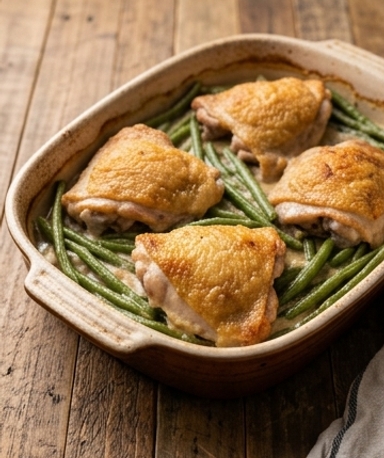 Poulet et Haricots Verts au Four façon Amish