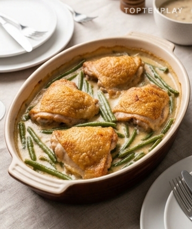 Le Poulet et Haricots Verts au Four façon Amish : 4 Ingrédients, Zéro Prise de Tête