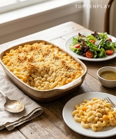 Mac and cheese gratiné au four