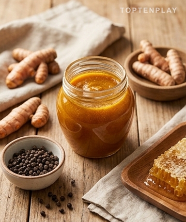 Miel Doré au Curcuma : Le Remède Naturel Anti-Inflammatoire en 3 Ingrédients