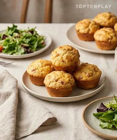 Muffins salés dinde-fromage moelleux