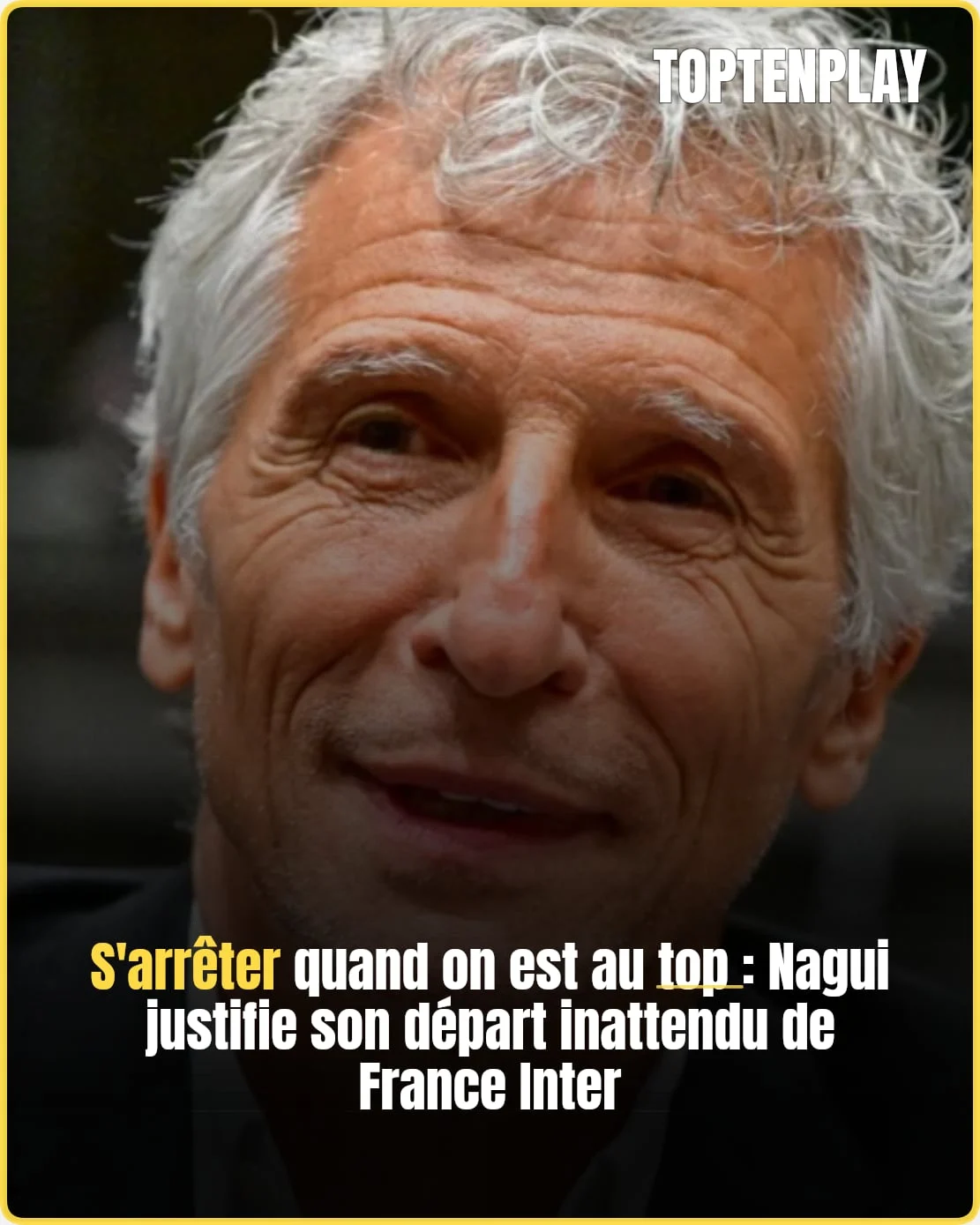 Nagui explique son départ de France Inter après 12 ans d'émission. 🎤