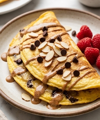 Omelette sucrée à la banane