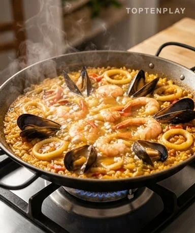 Put the pan in the center and let people serve themselves