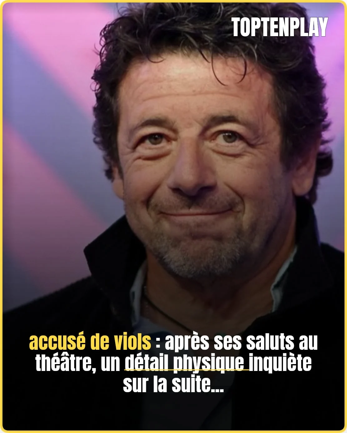 Patrick Bruel maintient la scène sous pression judiciaire
