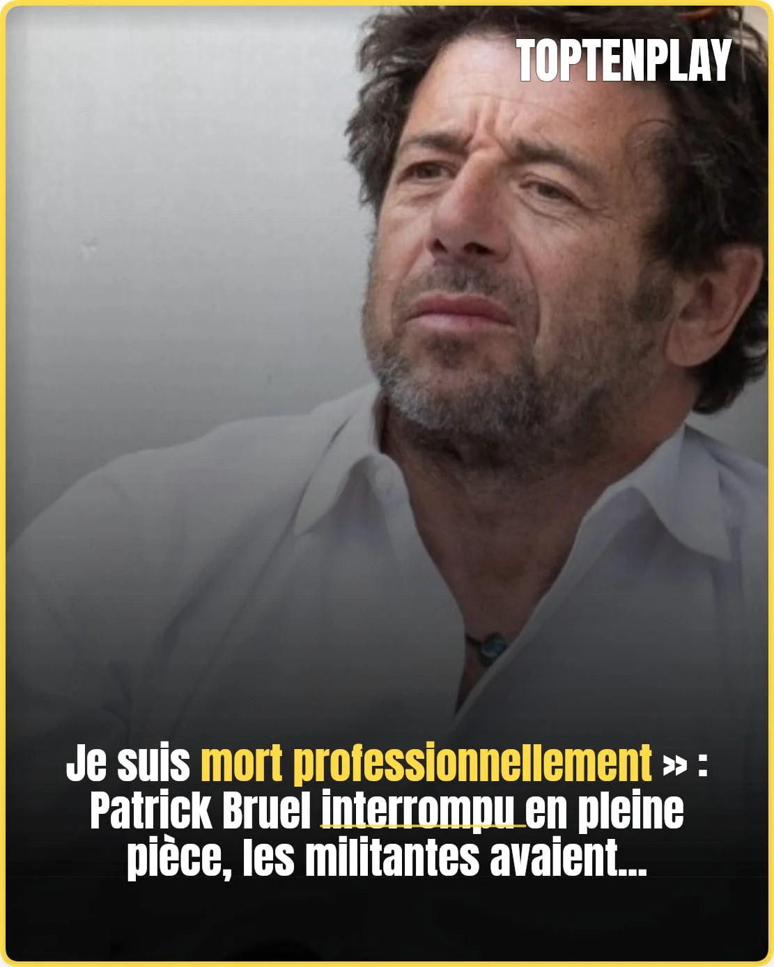 Patrick Bruel : scène interrompue, accusations et pression sur la tournée