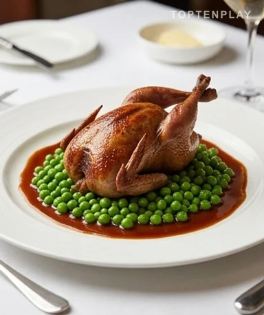Pigeon aux petits pois comme chez un chef étoilé