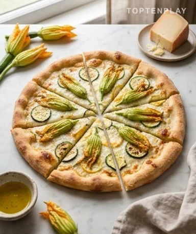 Pizza blanche aux courgettes et Tête de Moine : la pizza qui fait oublier la tomate
