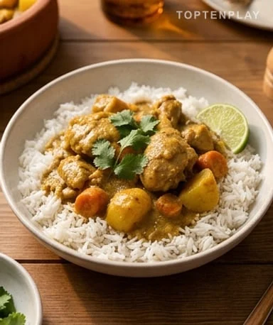 Poulet colombo au lait de coco