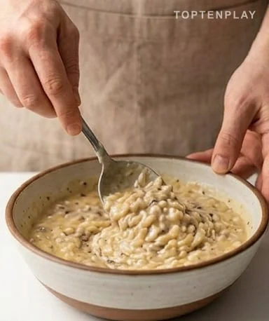 Choisissez un plat profond pour que le riz soit bien immergé