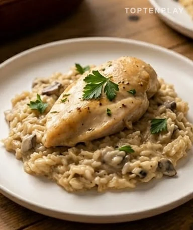 Poulet Oublié au Riz Crémeux