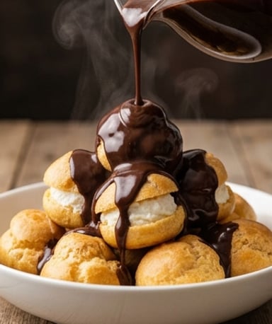 Profiteroles au chocolat maison