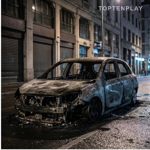Voiture détruite, conducteur menacé : le bilan d'une nuit de violence